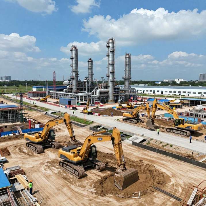 年产8万吨BDO及18万吨顺酐新材料项目全面复工建设