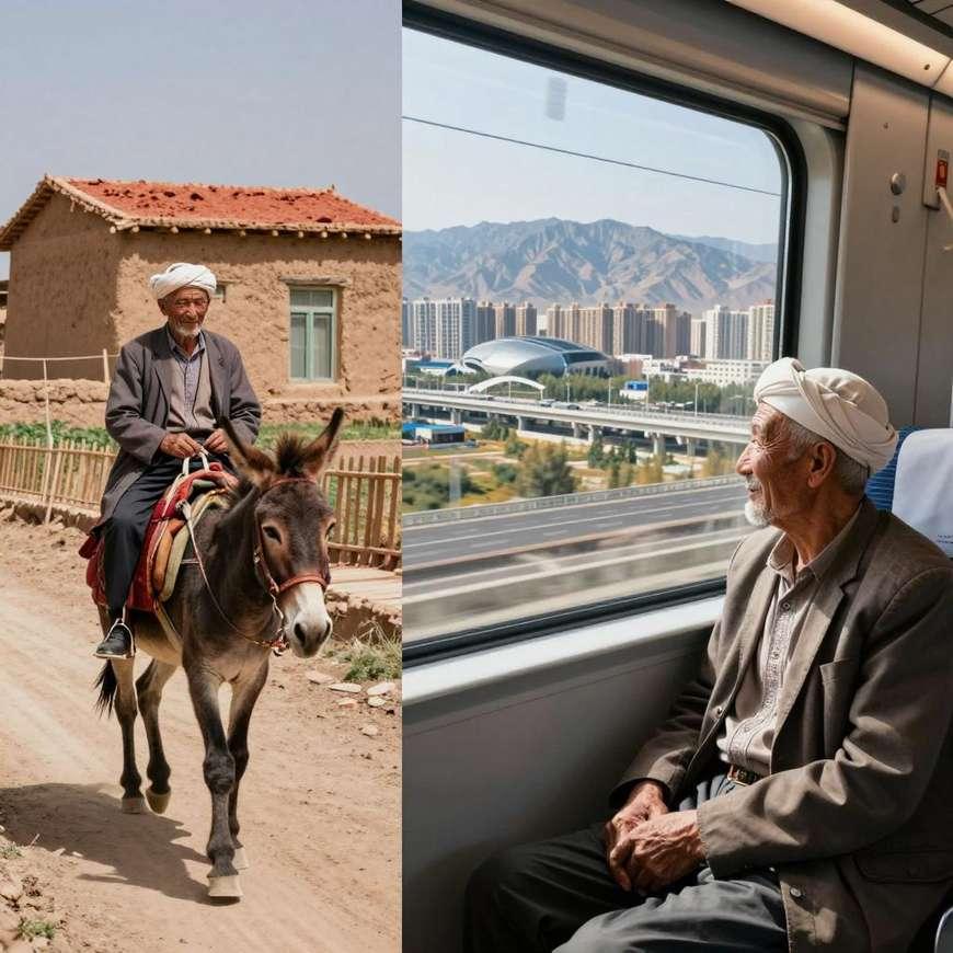 从骑毛驴到坐高铁｜库尔班家族的70年变迁