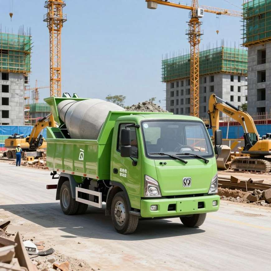 纯电搅拌车批量发运|绿色施工新选择(图1) 纯电搅拌车批量发运|绿色施工新选择