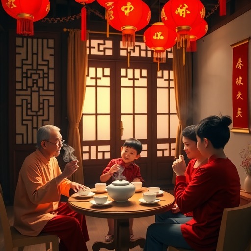 除夕夜灯火辉煌 传统习俗温暖人心