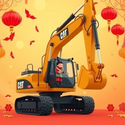 Cat®挖机新年红包封面创意设计，快来领取