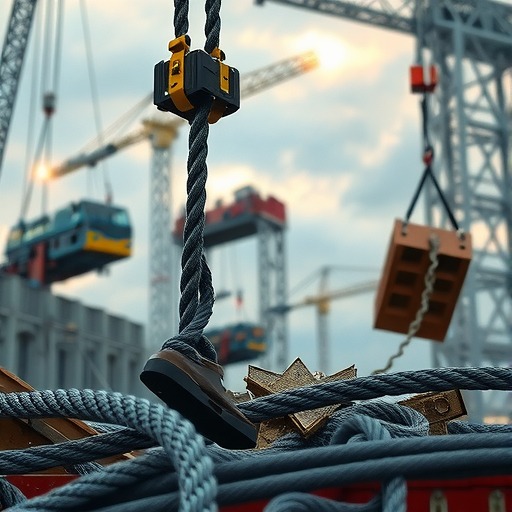 钢丝绳断裂，被吊物下小工死里逃生全过程...