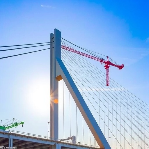 在249米高塔奏响新强音！柳工欧维姆完成青龙门特大桥首根斜拉索安装任务