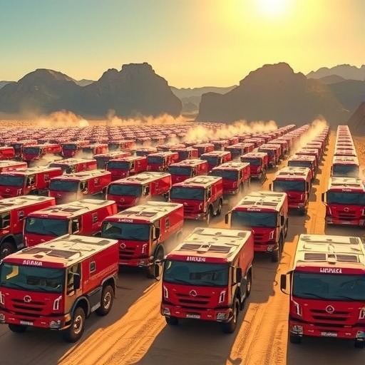 千辆上汽红岩新能源无人矿卡齐发国家级智能矿山示范基地启航新疆！