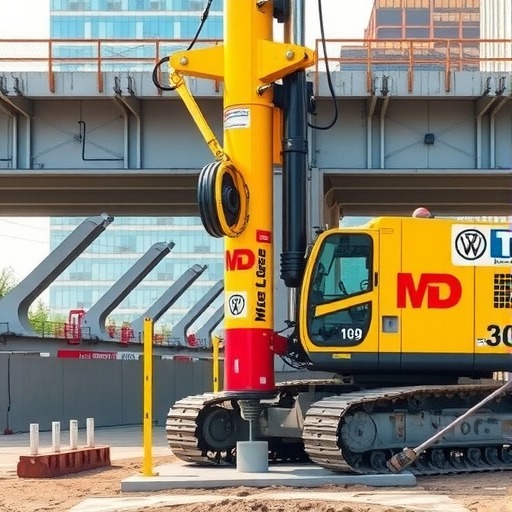 铭德液压打桩机：短桩工程 “高效王”，市政 / 桥梁打桩不损桩、转场快