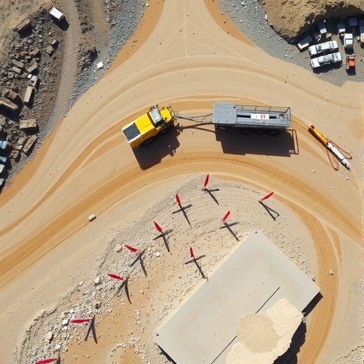 公司矿山项目顺利完成全部坐标点打桩任务