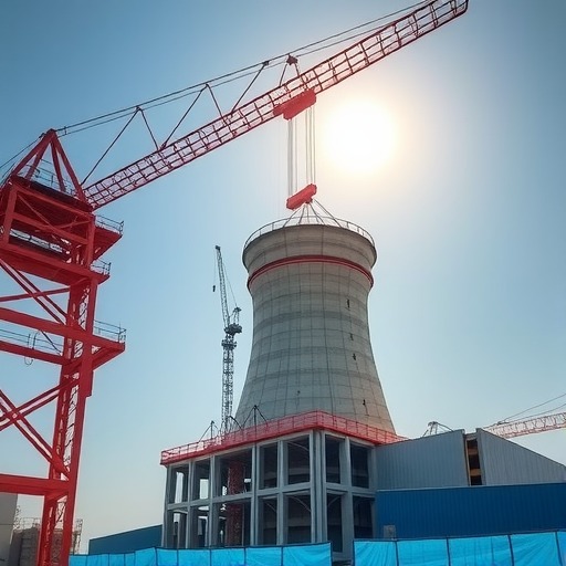中联重科ZCC89000履带起重机助力海南昌江核电4号机组外穹顶精准吊装(图1) 中联重科ZCC89000履带起重机助力海南昌江核电4号机组外穹顶精准吊装(图1)