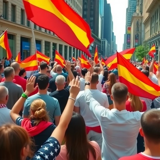 燃爆! 嘹亮歌声展风采 “快闪”点燃爱国情！