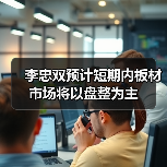 李忠双预计短期内板材市场将以盘整为主（图2）