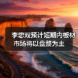 李忠双预计短期内板材市场将以盘整为主