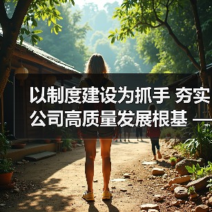 以制度建设为抓手 夯实公司高质量发展根基 ——公司深入推进制度建设体系（图2）