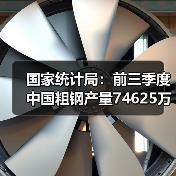 国家统计局:前三季度中国粗钢产量74625万吨,同比降2.9%(图1) 国家统计局:前三季度中国粗钢产量74625万吨,同比降2.9%(图1)