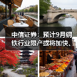 中信证券:预计9月钢铁行业限产或将加快、加力落地(图1) 中信证券:预计9月钢铁行业限产或将加快、加力落地(图1)