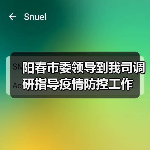 阳春市委领导到我司调研指导疫情防控工作(图4) 阳春市委领导到我司调研指导疫情防控工作(图4)