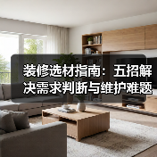 装修选材指南:五招解决需求判断与维护难题2026(图1) 装修选材指南:五招解决需求判断与维护难题2026(图1)