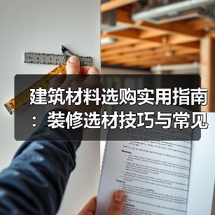 建筑材料选购实用指南：装修选材技巧与常见问题解析2026