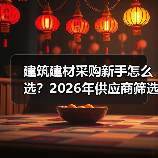 建筑建材采购新手怎么选？2026年供应商筛选与报价避坑指南