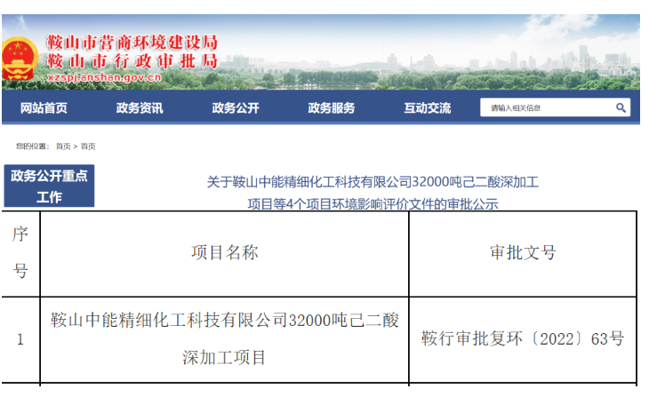 年产2万吨己二腈项目获批,助力尼龙材料中间体国产化(图1) 年产2万吨己二腈项目获批,助力尼龙材料中间体国产化(图1)